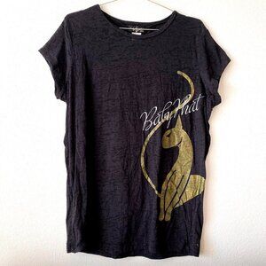 Baby Phat y2k 2000s vintage Thin Black and Gold Tee Shirt XXL